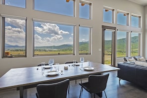 Dining Area with Valley View