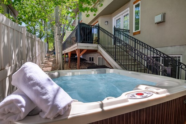 Relax in your own private hot tub after a day on the mountain