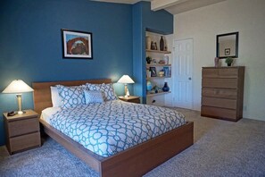 Large master bedroom with Queen bed