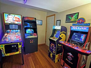 Owner's Private Arcade collection.  All machines set to FREE PLAY for our guests