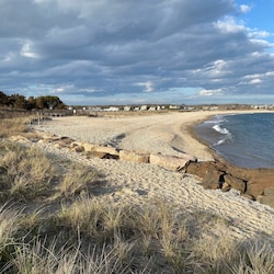 Private association beach just steps away from house