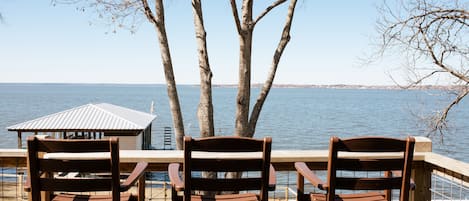 View overlooking the lake from the Upstairs deck