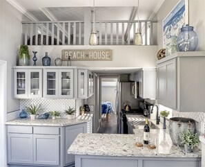The kitchen from the living room