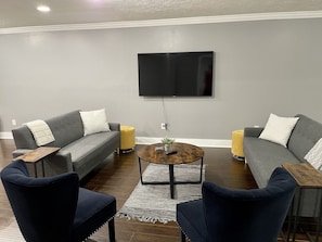 TV area with seating 