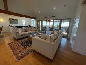 Living room and screened in porch