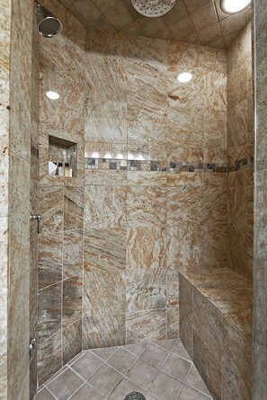 private steam shower!