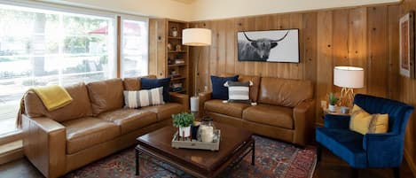 Spacious Living Room - Natural Light - Mid Century Modern meets Hip Western Home