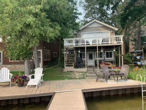 Front of cottage, from private dock