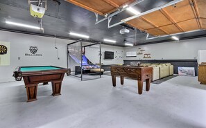 800 sq. ft. detached garage was turned into a game room. 