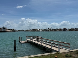 Boca Ciega Bay and private dock