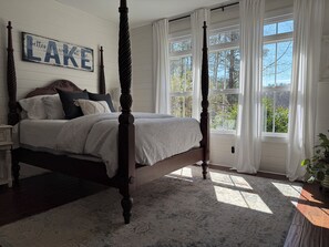 The Master bedroom suite consists of the Master bedroom, Bath and sitting porch.