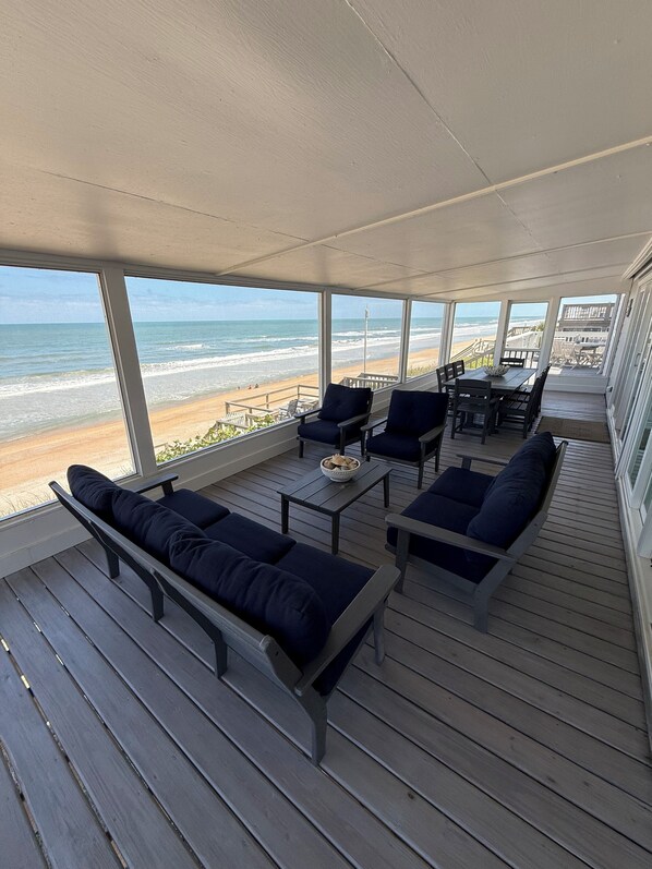 Come enjoy the spectacular view in the comfort of our covered screened deck.