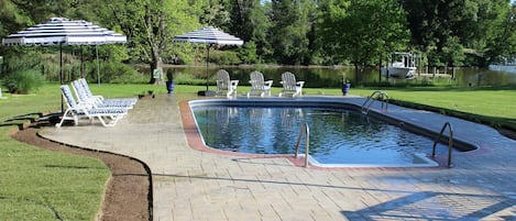 Renovated Pool Deck with Water Views