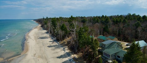 Miles of pristine beach to hike, surrounded by State land. 