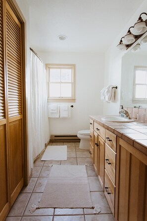 Downstairs bathroom and laundry room