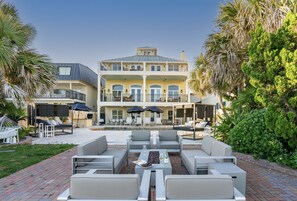 A spacious backyard for entertaining.