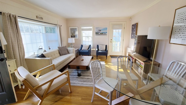 Main living area with dining area and living room