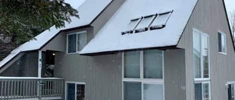 The standalone condo in the snow