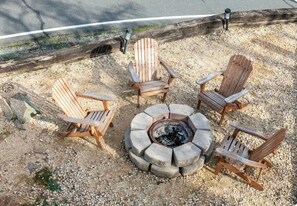 Outdoor fire pit area