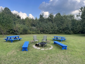 Tree-lined backyard on 1.5 acres