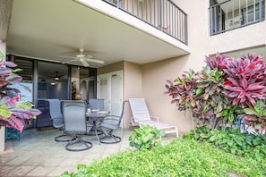 Relax and take in the lush surroundings from your lanai.