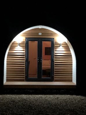Our pod at night