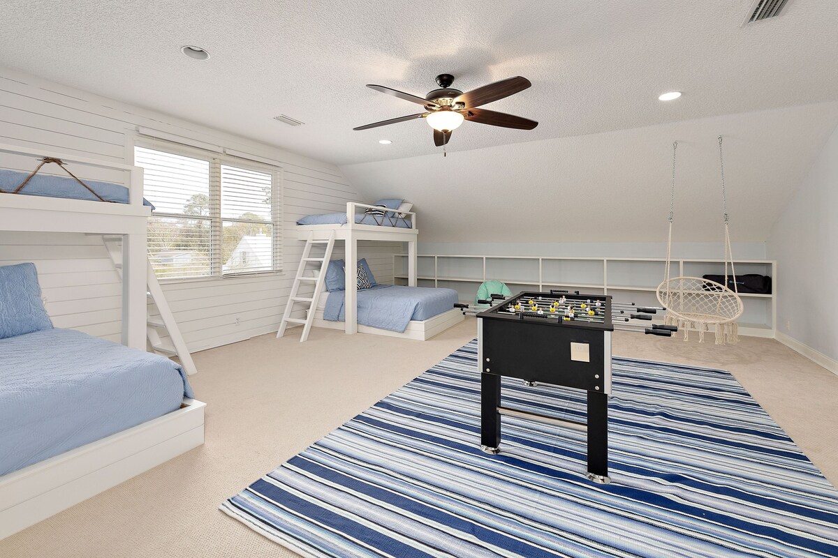 Large family home with private pool and short drive to beach.