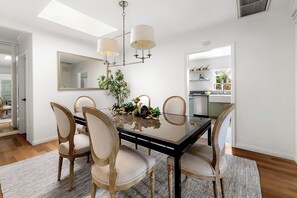 Dining room with skylight