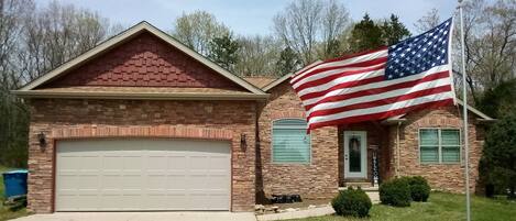 The largest American flag in Rockaway Beach!