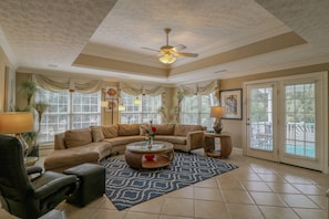First living room on the middle floor