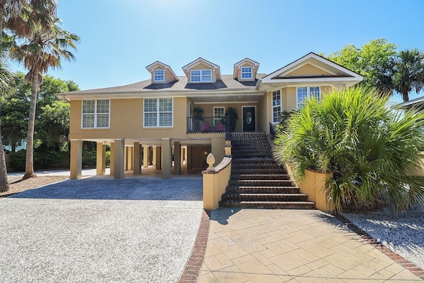 Outside view of the front of the home