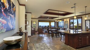Vaulted ceilings add to the specious ambiance of this large condo