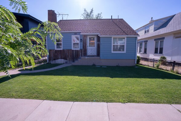 Front of cute cottage house.