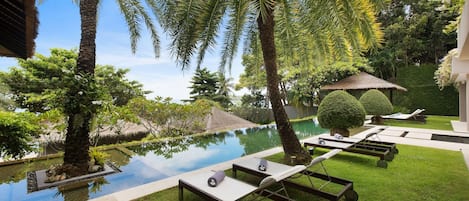 Sangsuri Villa 3 has beautiful Balinese-style landscaped grounds