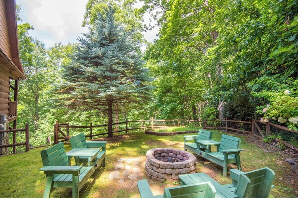 Perfect setting for a fire pit, family time and S'Mores...
