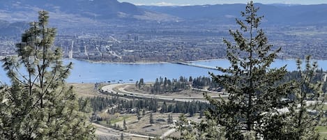 View of the Okanagan lake and the city water front park from the patio.