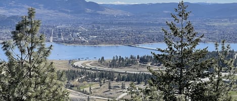 Lake and city views from the patio 