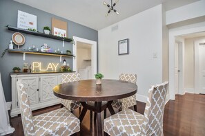 Bar/Game room with card games, board games and dart board!