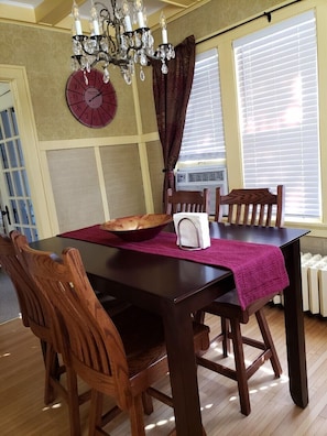 Dining room, includes designated work space (not pictured) 