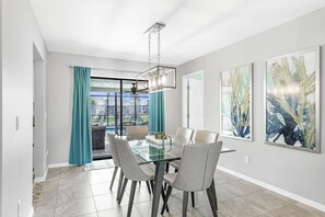 Dining Room Area Overlooking the Pool.