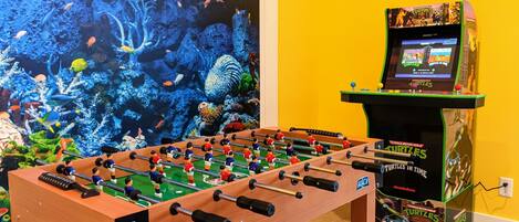 4th floor game room foosball and arcade game