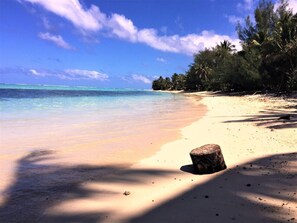 the beach is quiet and away from all the resorts and hotels