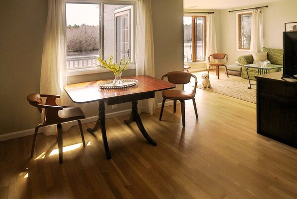 View from dining to living room.