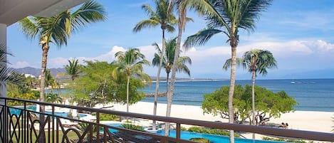 Spacious terrace with panoramic ocean views