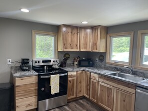 Fully stocked kitchen