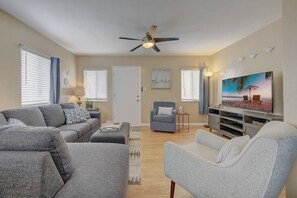 View from living room towards the front door. 