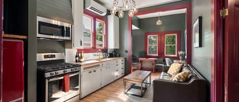 Kitchen and living area