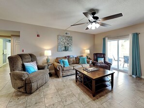 Living Room with Balcony Access