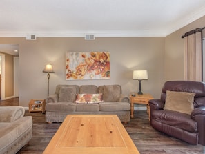 Relaxation - Settle into the comfortable living room furniture, make plans for the day, and enjoy spending time with friends and family.