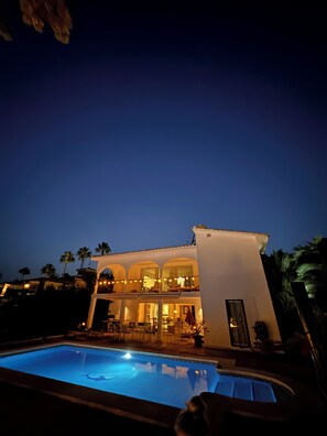 House evening from poolside